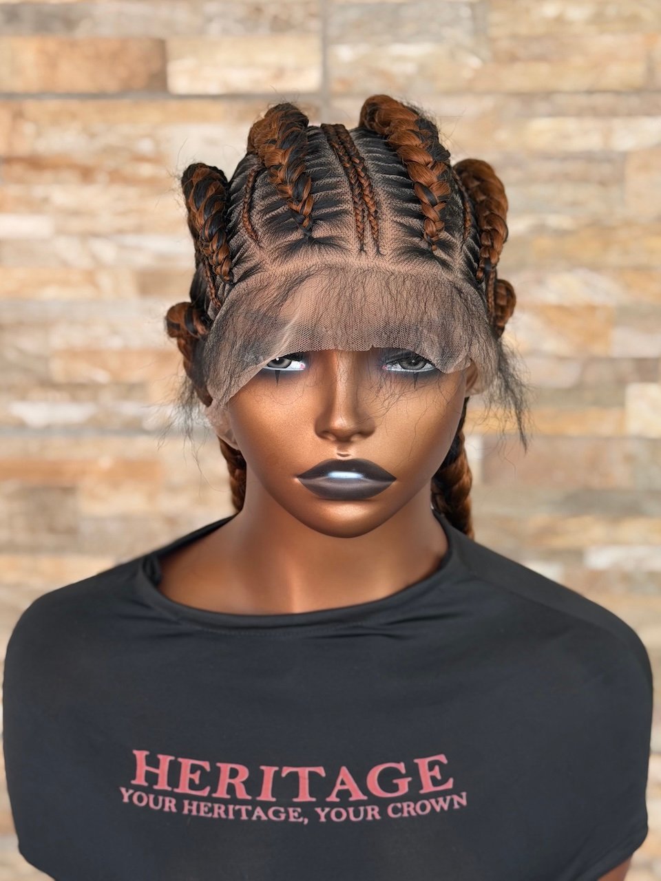 Back Cornrow Stitch Braids wigs