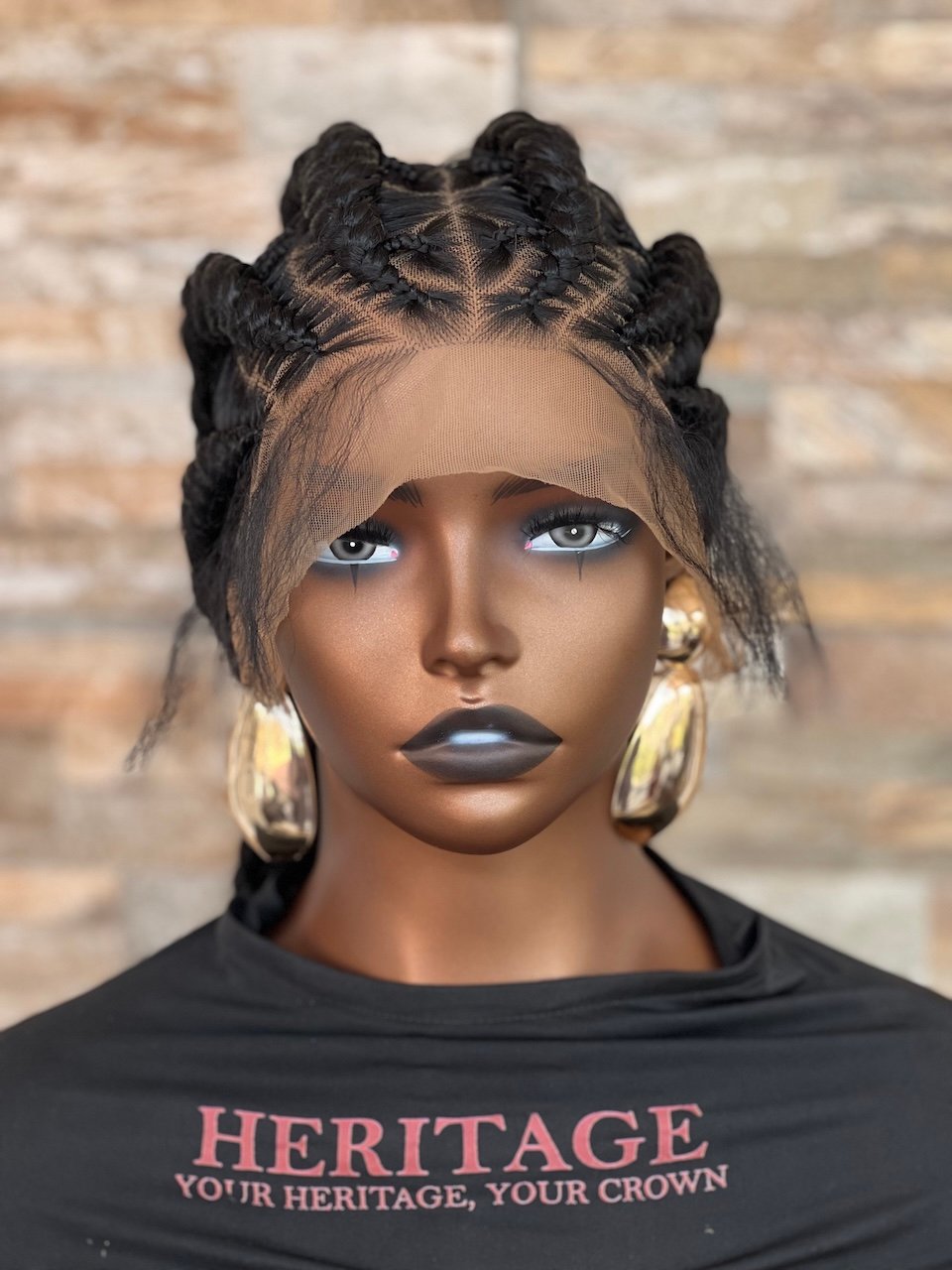 Jumbo Cornrow Wig with Large Feed-In Braids